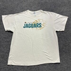 Jacksonville Jaguars Mens T-Shirt Size XL White Preshrunk Delta Pro Weight